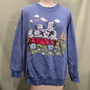 Vintage "Adopt A Puppy" Graphic Sweatshirt, Large